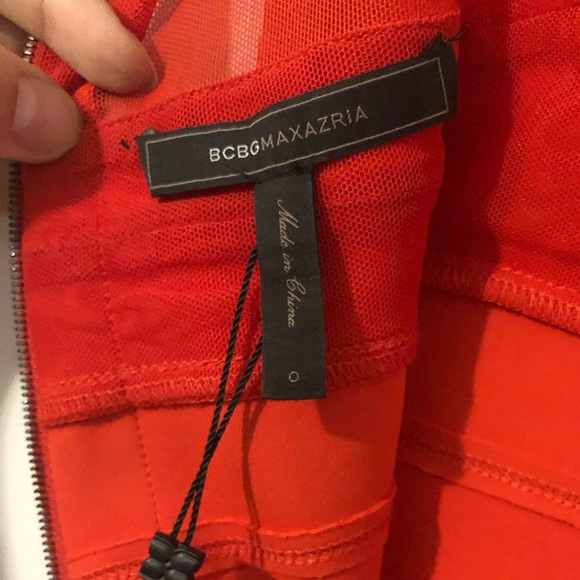 Red BCBGMaxAzria Mini Dress - Picture 5 of 6